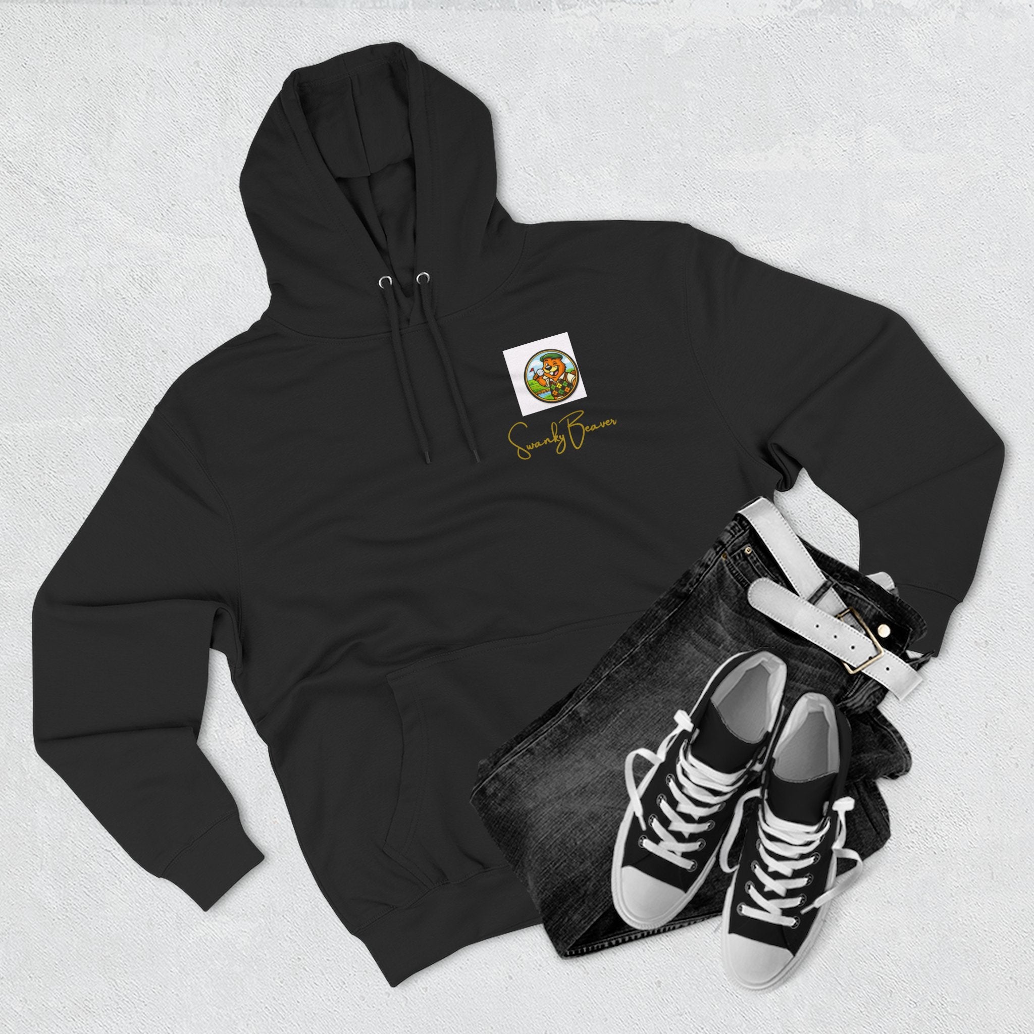 Hoodie "DAMgoodLIFE" Golfing — Cozy Graphic Pullover with Swanky Beaver