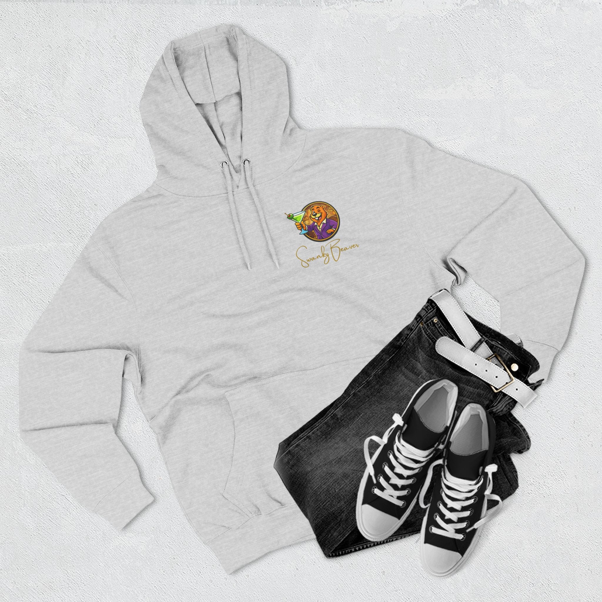 Hoodie "DAMgoodLIFE" Martini — Cozy Graphic Pullover with Swanky Beaver