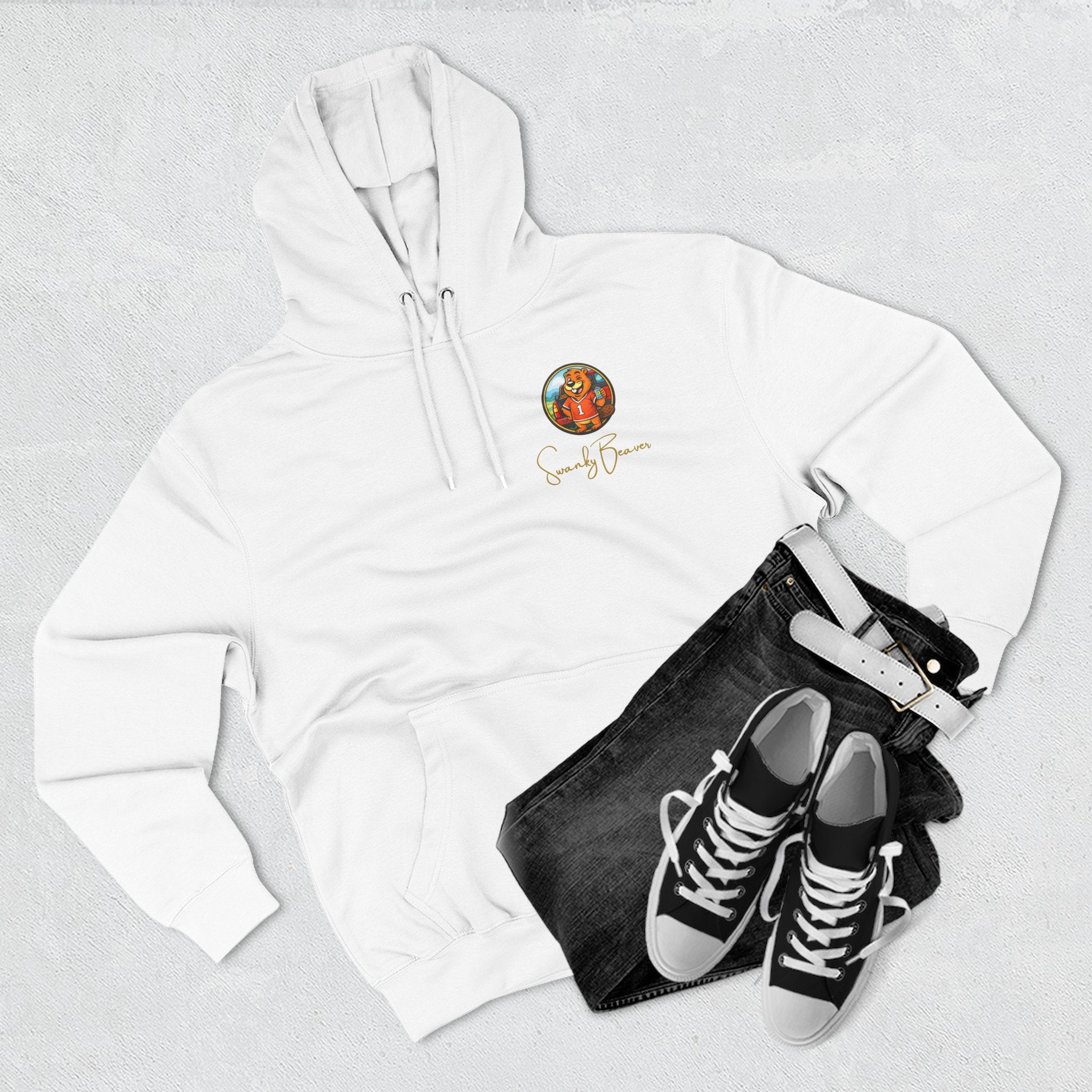 Hoodie "DAMgoodLIFE" Tailgating — Cozy Graphic Pullover with Swanky Beaver