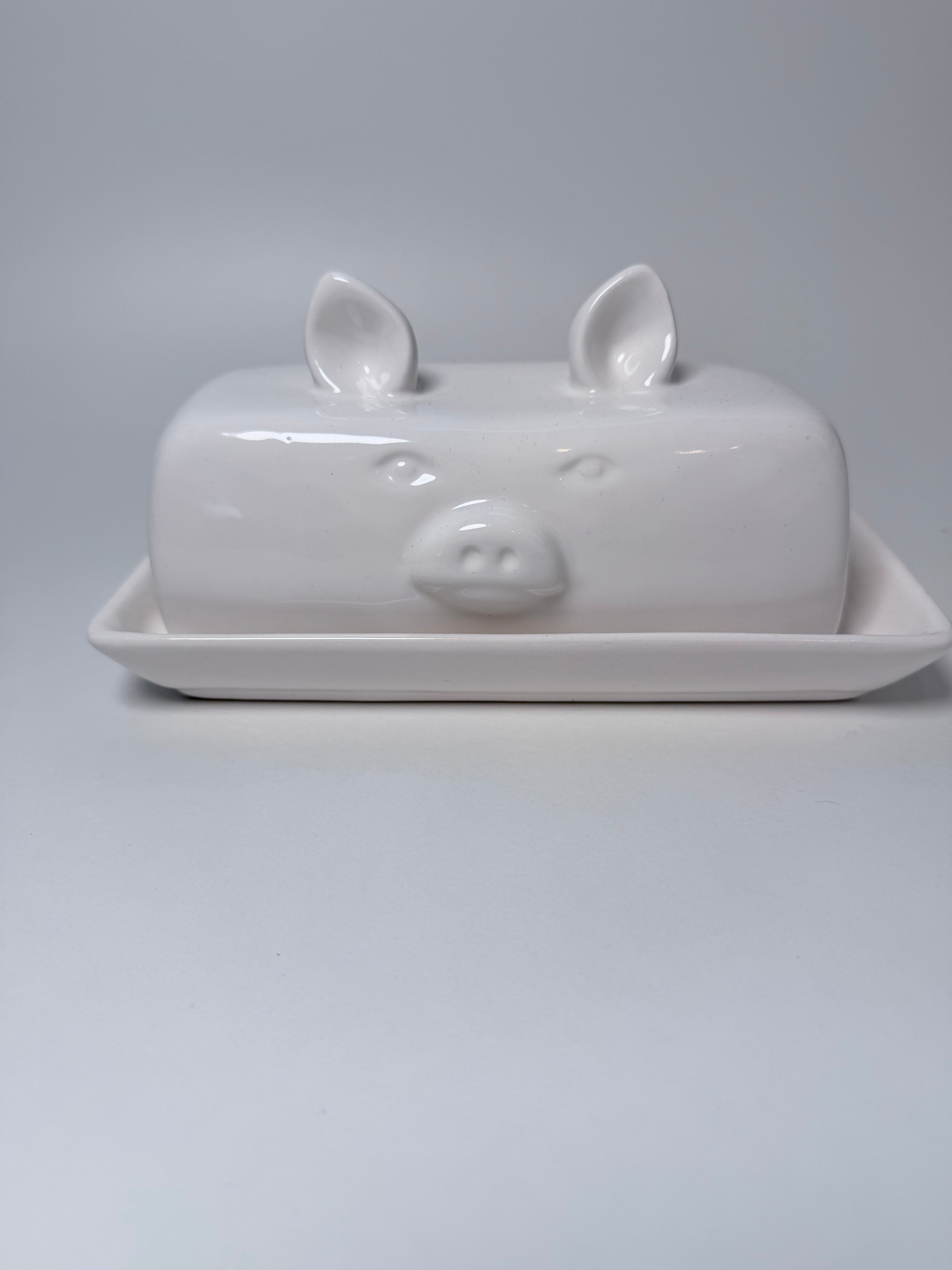 Piglet Butter Dish with Lid